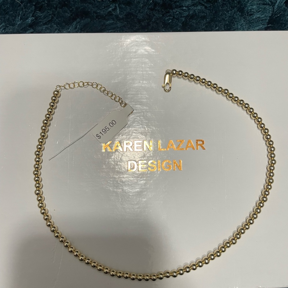4mm gold filled Karen Lazar 13-15 inch necklace